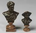 Two Small Bronze Portrait Busts of Artists