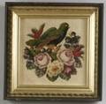 Victorian Clipped Woolen Needlepoint and Beadwork Picture