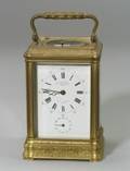 French Bronze Quarter Striking Repeating Carriage Clock