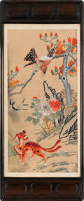 Chinese silkwork panel