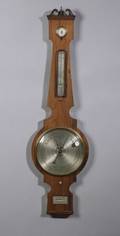 Mahogany Banjo Barometer