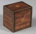 Georgianstyle Mahogany and Inlay Tea Caddy