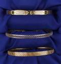 Three 14kt Gold Edwardian Bangle Bracelets