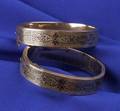 Pair of Victorian 14kt Gold and Enamel Bangle Bracelets