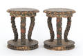 Pair of Japanese lacquer stands