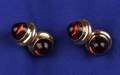 Gentlemans 14kt Gold and Garnet Cufflinks