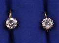 Pair of 18kt Gold and Cubic Zirconia Earrings