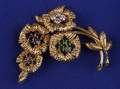 18kt Gold and Gemset Brooch