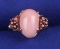 Conch Pearl and Ruby Ring