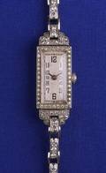 Ladys Art Deco Platinum and Diamond Wristwatch