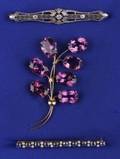 Three 14kt Gold and Gemset Pins
