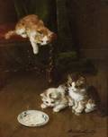 Alfred Arthur Brunel de Neuville French ac 18791907 The Milk Saucer