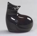 Baccarat Figurine of a Seated Black Cat