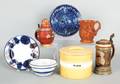 Miscellaneous pottery and porcelain to include historical blue Peace and Plenty plate