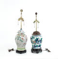 Two Chinese export porcelain table lamps