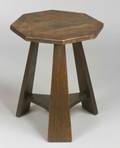 H T Cushman Oak Octagonal Tabouret