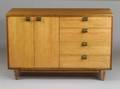 American Modern Mahogany Buffet and China Closet n