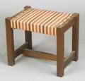 Arts  Crafts Oak Footstool and Rocking Chair