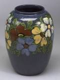French Floral Art Pottery Vase