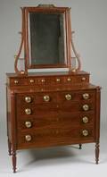 Federal Mahogany Veneer Dressing Chest