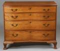 Chippendale Cherry Oxbow Chest of Drawers
