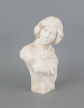 Italian alabaster bust of a woman
