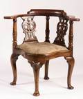 MidGeorgian Walnut Corner Chair