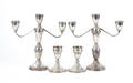 Pair of weighted sterling candelabra