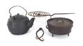 Iron hearth equipment to include andirons