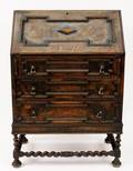 Jacobean Style Slant Front Bureau Desk