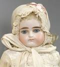 Closed Mouth German Bisque Turned Shoulder Head Doll