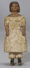Small Carved Wooden Doll
