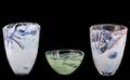 Group of 3 Kosta Boda Items 2 Vases 1 Bowl