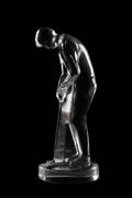 Baccarat Crystal Figural Sculpture Golfer Putting