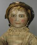 Primitive Oil Painted Cloth Doll