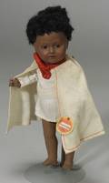 Black Abyssinian Baby Bisque Head Doll