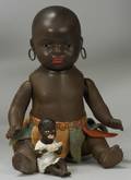 Black Ernst Heubach Bisque Head Character Baby