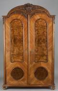 Pair of Louis Phillippe Walnut Armoires