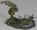 Whimsical Austrian Cold Painted Bronze Figure of Leaping Frogs