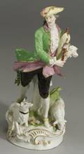 Samson Porcelain Figure of a Gentleman with Bagpipes