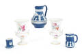 Three pieces of blue Wedgwood jasperware