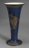 Wedgwood Bone China Powder Blue Lustre Trumpet Vase