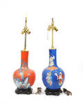 Two Chinese porcelain table lamps