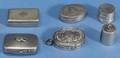 Group of Six Small Viniagrette and Snuff Boxes