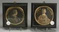 Pair of Wax Portraits Roundels of Royalty