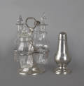 Beverly Massachusetts pewter cruet set ca 1835