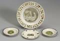 Four Pratttype Pearlware Dishes