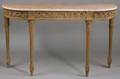 Louis XVI Style Carved Beechwood and Marbletopped Console Table