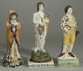 Three Pratttype Pearlware Figures