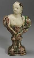 Staffordshire Lead Glaze Creamware Bust of Empress Maria Theresa